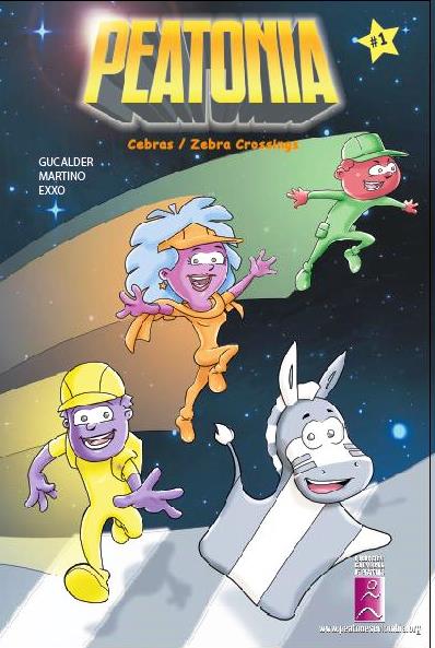 portada del comic institucional peatonia